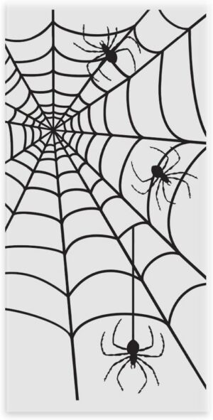 Spiderweb Plastic Door Decoration - 65" x 32.5" | Black | 1 Pc.