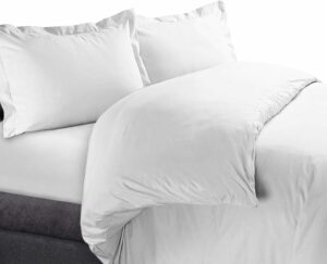 Royal Hotel's Solid Duvet Covers Cotton 300-Thread-Count 2pc Duvet-Cover Set, 100% Cotton Soft and Cool Solid Plain Duvet Set, Twin/Twin-XL Size, White