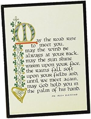 Abbey Gift May the Road Rise Plaque, 5.63 x 7.63" - 56597U , Black