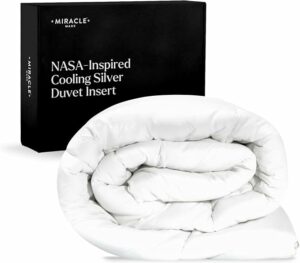 Miracle Made Temperature Regulating Breathable Duvet Insert Queen Comforter - White, Full/Queen 3-Temperature-Zone Pet Hair Resistant Silver Infused Hypoallergenic Bed Cover - Compatible w Duvet Cover