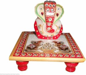 Marble Home Decor Lord Ganesha Statue Sculpture White Makrana Handmade Xmas Gift