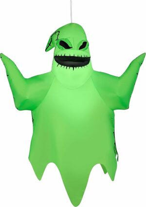 Gemy Industries Oogie Boogie 4 Foot Hanging Halloween Inflatable Nightmare Before Christmas, Green