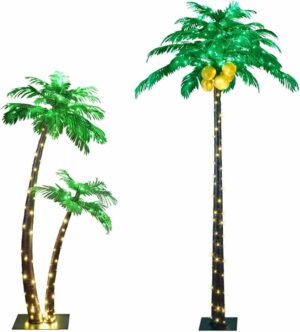 Lightsahre 6FT+8FT Palm Tree Decor for Outside Patio Home Party Garden Nativity