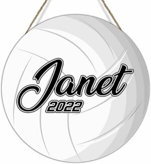 Personalized Volleyball Wood Decor Sign Gift for Team Fans Round Sign Volleyball Player Gift Wall Art Sign Kitchen Laundry Room Wall Decor 12x12in Ball Round Wood Sign Sport Sign