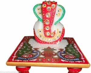 Home Decor Marble Statue Lord Ganesha Sculpture White Makrana Handmade X-Mas