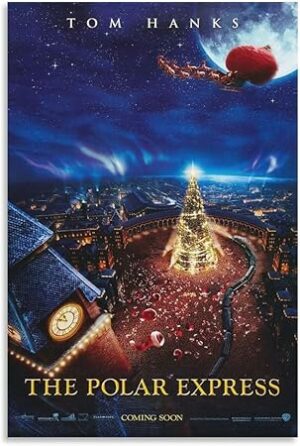 The Polar Express Movie Poster Christmas Art Canvas Wall Art Prints for Wall Decor Room Decor Bedroom Decor Gifts Posters 16x24inch(40x60cm) Unframe-style