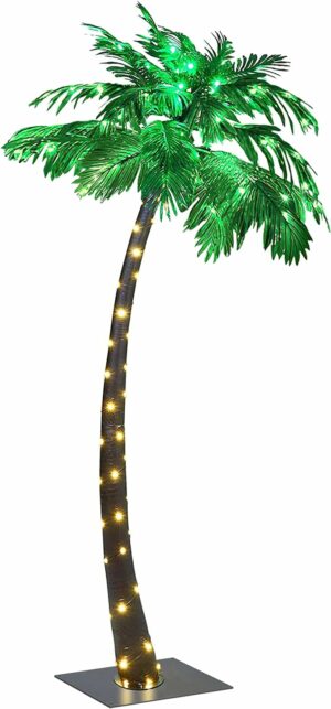 LIGHTSHARE JT-DC240V0250-CLightshare Lighted Palm Tree, Large - ZLS7FT, 7-Feet,Green
