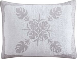 Tommy Bahama - King Sham, Cotton Bedding with Envelope Closure, Breathable Home Decor (Molokai Grey)