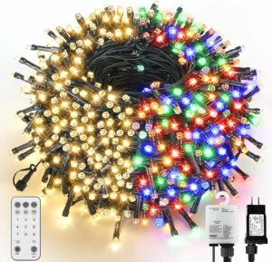 500 LED Dual Color Changing Christmas Tree Lights,170ft Connectable Christmas Lights String with 11Modes Fairy String Lights for Christmas Holiday Party Decor