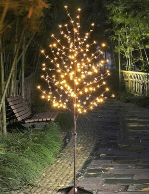 Lightshare 6.5FT 208 LED Cherry Blossom Tree, Lighted Artificial Tree for Decoration Inside and Outside, Home Patio Wedding Festival Christmas Decor
