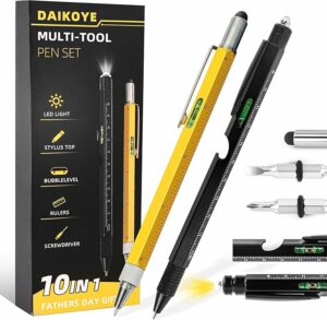 Fathers Day Dad Gifts,Gifts for Men from Daughter Son Wife, Multitool Pen 10 in 1 Multi Tool Gifts for Dad Men Grandpa Christmas Day Gifts from Son Husband's Gift Fathers Gift