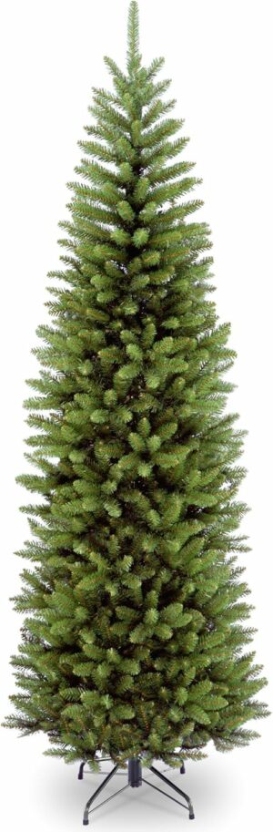National Tree Company Artificial Slim Christmas Tree, Green, Kingswood Fir, Includes Stand, 7.5 Feet  Home & Kitchen
