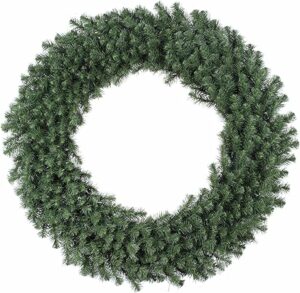 Vickerman 42" Unlit Douglas Fir Artificial Christmas Wreath with PVC Tips - Big Outdoor Rated Christmas Wreath for Front Door or Mantel - Seasonal Holiday Decor