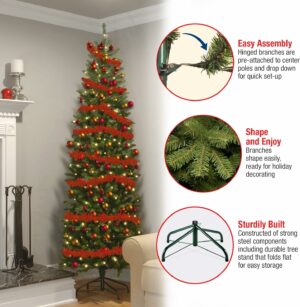 National Tree Company Artificial Slim Christmas Tree, Green, Kingswood Fir, Includes Stand, 7.5 Feet  Home & Kitchen - Image 7