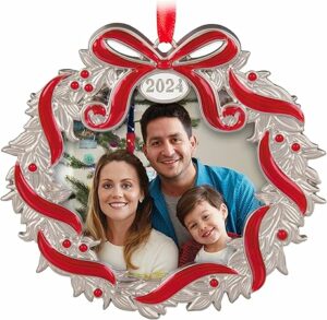 Hallmark Keepsake Christmas Ornament 2024, Our Family Christmas 2024 Photo Frame, Metal, Family Gifts