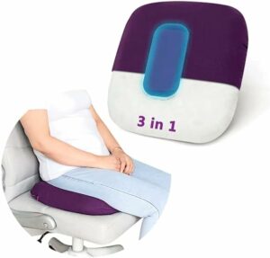 Postpartum Pillow Donut Cushion with Perineal Ice Packs Episiotomy Butt Pad for Sitting Tailbone Pain Relief Hemorrhoid Coccydynia Pregnancy Women After Birth Recovery Medical Care (3 in 1)