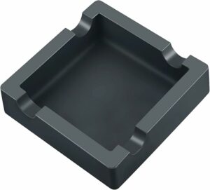 Cigar Ashtray,Silicone Cigar Ashtray for Outside Patio Indoor,Large Rests Cigar Ash tray Outdoors,Unbreakable/Non-slip/Burn-resistant Outdoor Ashtray (Black)