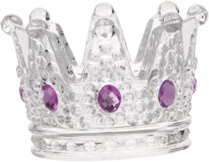 Artibetter 2PCS tea candle holders glass Crystal Ashtray glass tea lights candle holder Meditation Candlestick Dining Table Centerpiece Decor pink ashtray pink glass Crown Ashtray mini purple