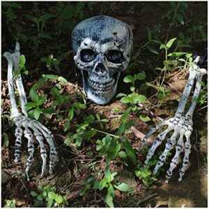 Halloween Decorations Skeleton Stakes, Realistic Looking Yard Lawn Garden Stakes, Groundbreakers for Best Halloween Yard Decorations Outdoor Graveyard