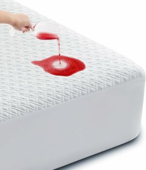 Cozymaker Queen Size 100% Waterproof Mattress Protector, Cooling Mattress Cover Fitted 8-21" Deep Pocket, 3D Air Fabric Soft Breathable Bed Mattress Pad Cover Noiseless Washable