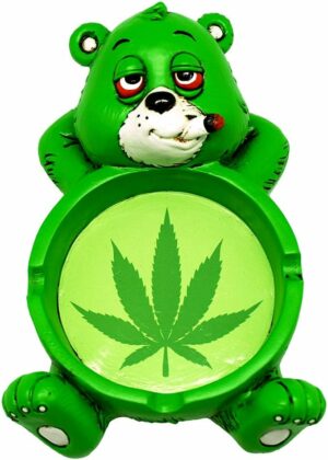 Stoner Bear Polyresin Ashtray - 4"x6"