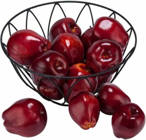 Toopify 16PCS Artificial Red Apples, Red Delicious Apple，Plastic Fruit,Fake Fruit Lifelike Simulation Apples for Home Kitchen Table Basket Decoration, 3.43" x 2.95"