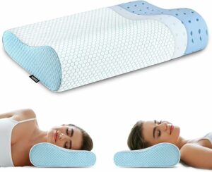 Memory Foam Pillows Neck Pillow Bed Pillow for Sleeping Ergonomic Cervical Pillow Orthopedic Contour Pillow for Side Back Stomach Sleeper