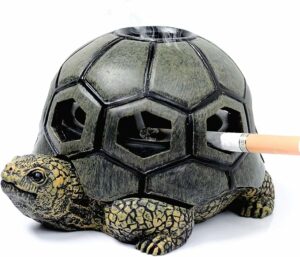 Monsiter QE Turtle Ashtrays for Cigarettes Cute Ash Tray for Home and Outdoor