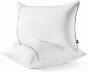 Bedsure Queen Pillows Set of 2, Hotel Pillows Queen Size 2 Pack, Fluffy Twin Bed Pillows for Sleeping with Breathable Cover Soft & Supportive Pillows for Side, Back or Stomach Sleepers