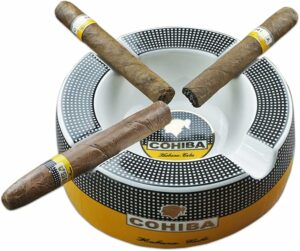 Cigar Ashtray Big Ashtrays for 8" Round Cigarettes Large Rest Outdoor Cigars Ashtray for Patio/Outside/Indoor Ashtray Gifts for Men
