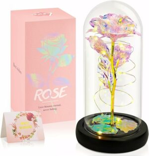 Gifts for Women, Eternal Artificial Rose Flowers, Luminous Rose for Mother's Day, Birthday, Valentine's Day, Anniversary, Thanksgiving, Christmas