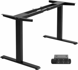 TOPSKY Dual Motor Electric Adjustable Standing Computer Desk for Home and Office (Black Frame only)