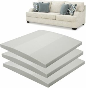 HAVARGO Couch Cushion Support High Density Foam 22"x22" Inch Sofa Couch Supports for Sagging Cushions Light Grey 3Pc