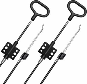 Sofa Recliner Parts Pull Cable Replacement, D-Ring Release Pull Handle with S Tip for Couch Sofa Recliner Repair, Exposed Length 4.92Inch - 2 Pack