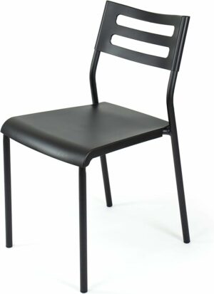 Lucky Theory Humble Crew Lightweight Desk Chair, Black 19D x 16W x 30H in