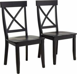 Homestyles Blair Black Dining Chairs, Set of 2