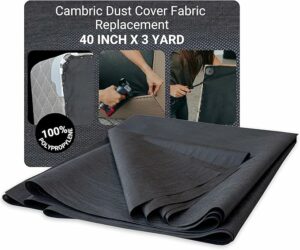 House2Home 40 Inch x 3 Yard Upholstery Black Cambric Dust Cover Fabric Replacement for Sofa Chair Furniture and Twin Box Spring Foundations, Conceals Springs and Webbing Inside Furniture