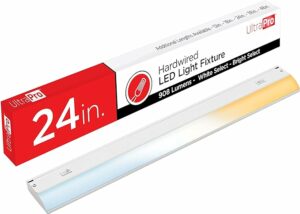 UltraPro 24 inch Hardwired Under Cabinet Lights, 3 Color Settings - 2700K/4000K/5000K - Warm White, Cool White, and Daylight, Under Cabinet Lighting, Dimmable Under Counter Lights for Kitchen, 45368