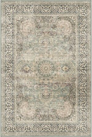 Area Rug 2x3 Distressed Small Entryway Rug Vintage Doormat Faux Wool Non-Slip Washable Low-Pile Floor Carpet for Indoor Front Entrance Kitchen Bathroom…